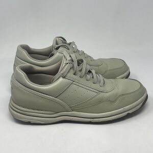 Rockport On Road Walking Shoes Mens 9 W Wide Beige Brown Leather Casual Comfort